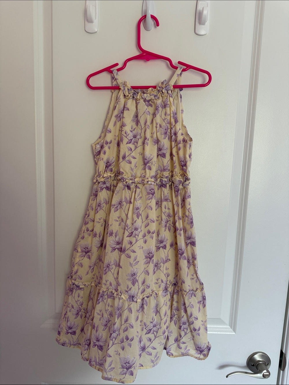 Janie and Jack Yellow Dress with Purple Floral Print